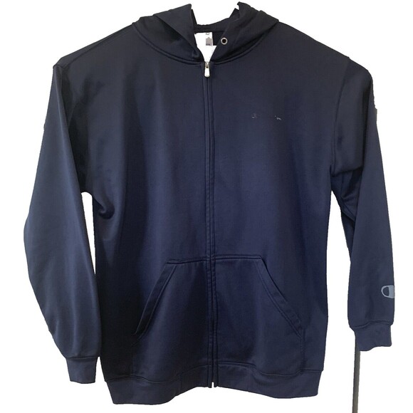 Champion Authentic Full-Zip Jacket Mens 2XLT Navy Blue Athletic Cabincore - Picture 1 of 10